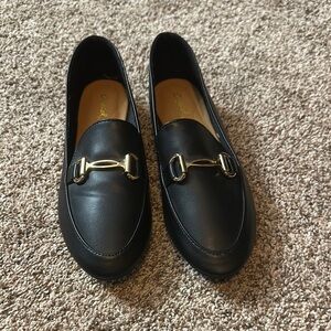 Qupid Black Leather Loafers